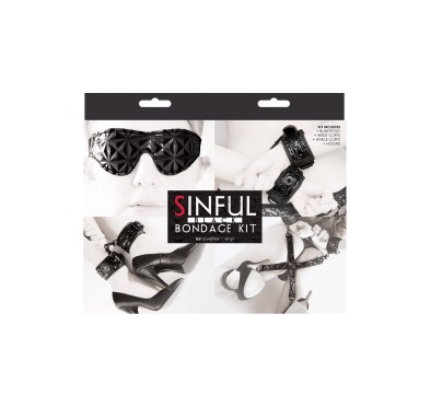 Zestaw-SINFUL BONDAGE KIT BLACK